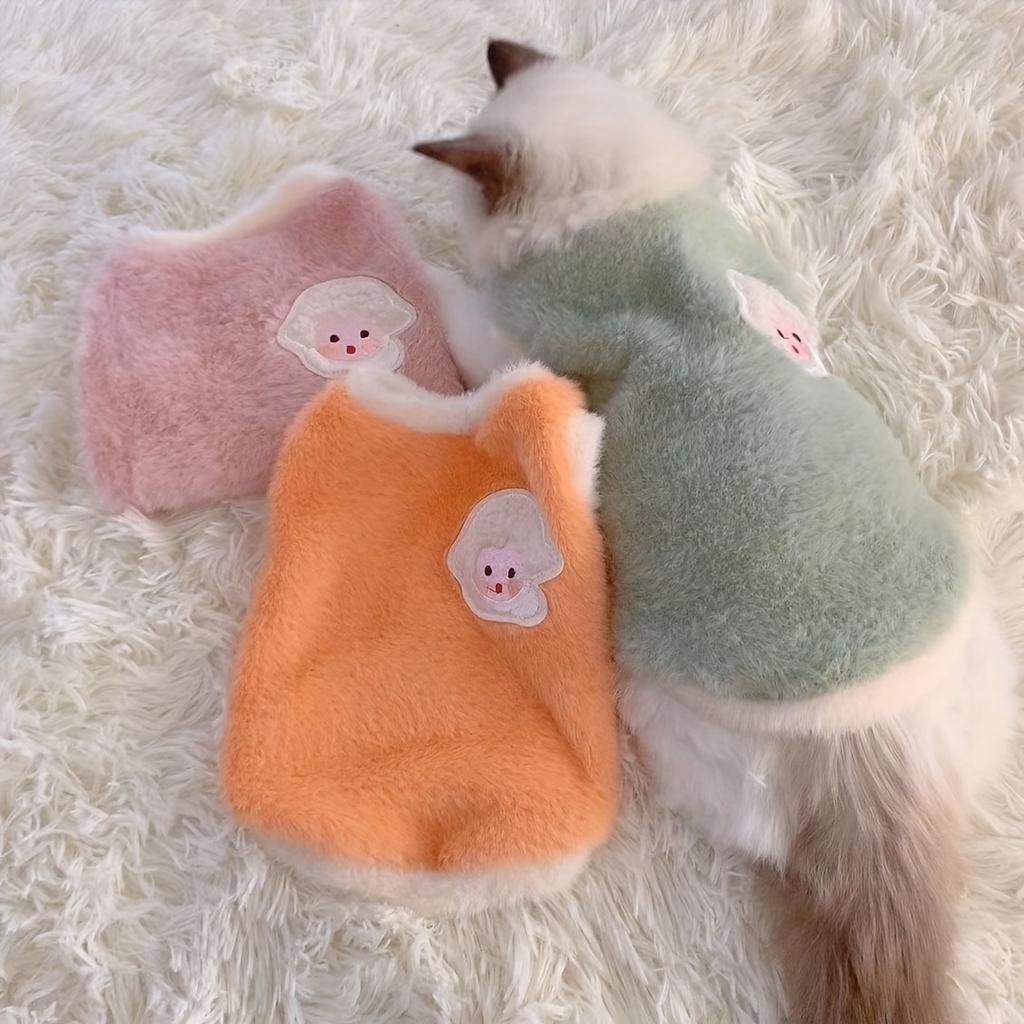 Gilet per gatti in autunno e inverno - Tessuto ultra caldo e accogliente, spesso e morbido, previene efficacemente la perdita di pelo e mantiene il pelo sano