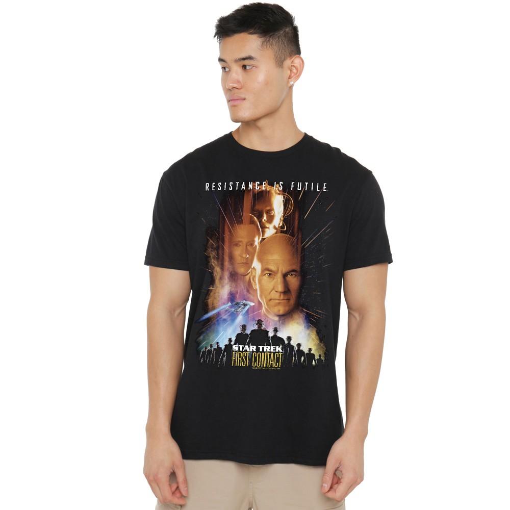 Star Trek First Contact(Movie) T-Shirt S-5XL Black XXXL