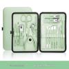 18-Piece Black Stainless Steel Nail Care Set: Clippers, Tweezers, Cuticle Nipper & Manicure Tools.