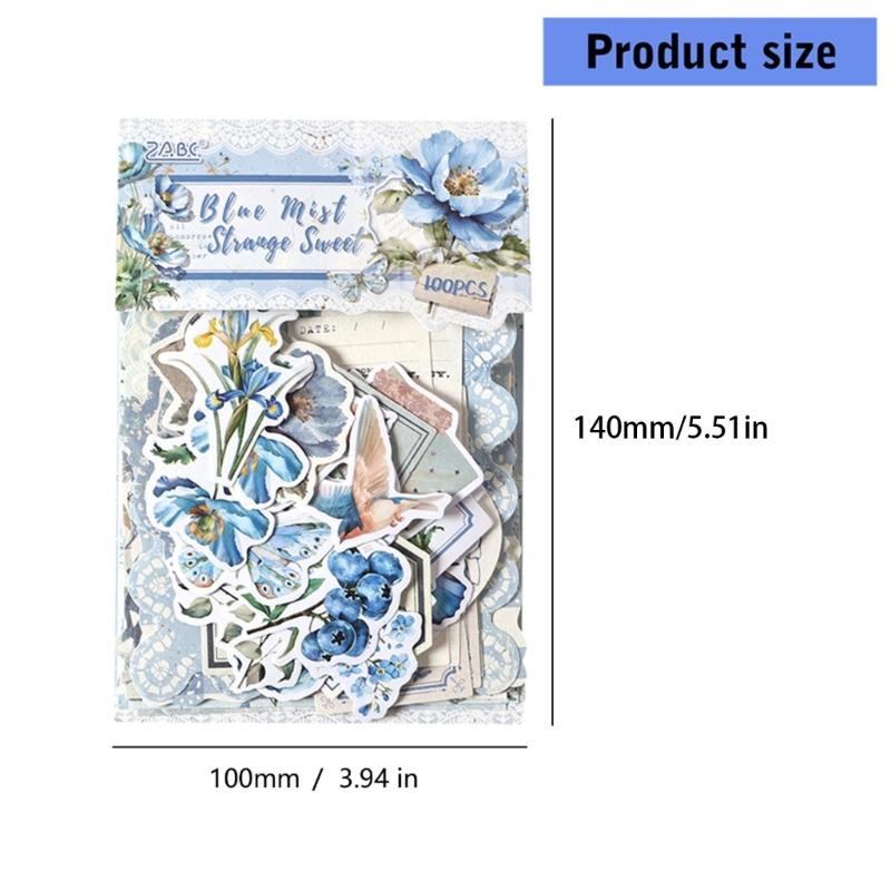 Florals Designs Paper Sticker Pack Featuring Retro Flower Pattern For Scrapbooking Journals And Handmade Crafts
