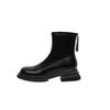 Autumn and Winter Soft Leather Martin Boots Women's Versatile New Chelsea Boots Women's Short Boots Women's Thick Heel Thin Boots