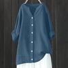 Camicia Casual da Donna a Maniche Lunghe con Bottoni Colorata e Ampia