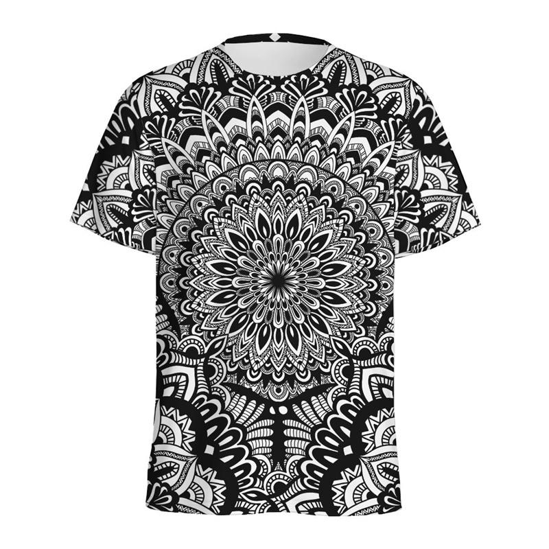 

Ретро Цветочный Узор Мандала Футболка Мужская Летняя 3D Принт Этническая Цветочная Футболка Женская Круглый Вырез Короткий Рукав Уличная Свободная Футболка 3XL