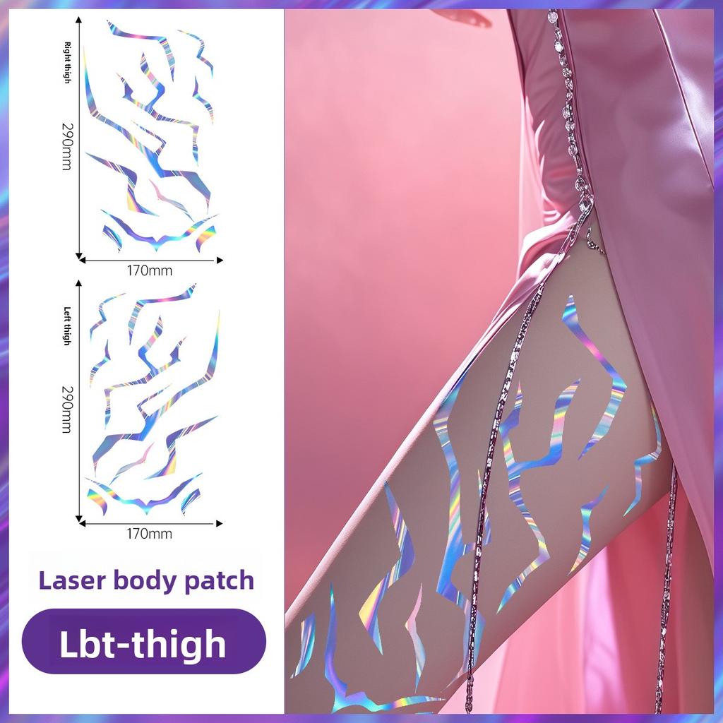 K-Pop Full Body Temporary Tattoos | Waterproof Holographic Stickers for Cosplay, Halloween Party & Conventions  Concert