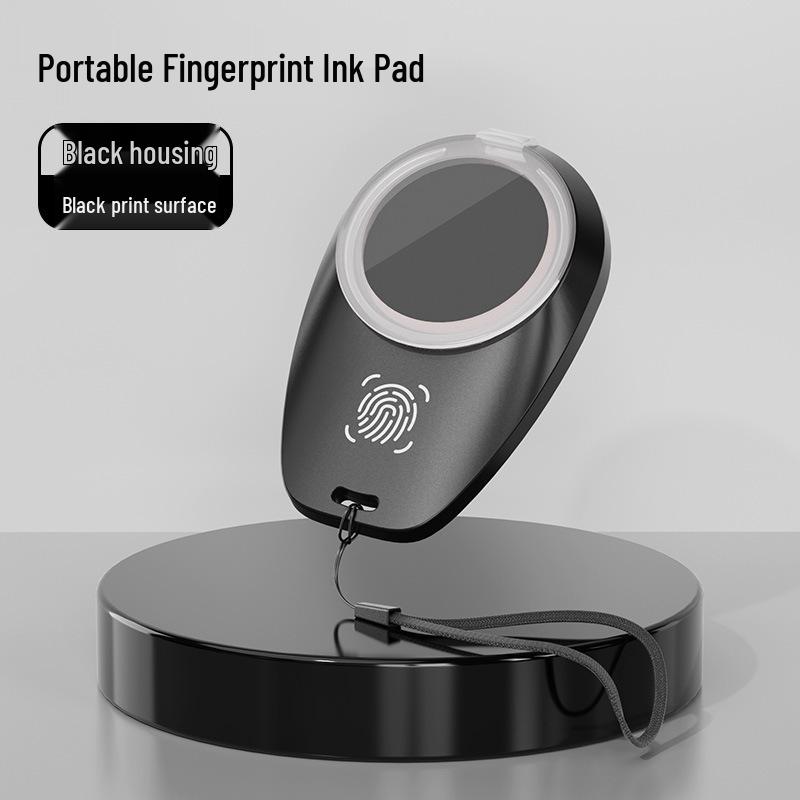 Portable Quick-Drying Red Ink Fingerprint Pad - Safe, Easy To Wipe, Small Size