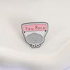 YOU ROCK Inspirational Cloud Brooch Zinc Alloy Lapel Badge Bag
