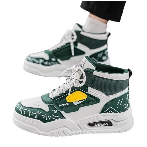 Herren High-Top Schuhe Frühling aj Putian Mid-Top Sportschuhe Jungen Mittelschule Koreanische Version vielseitig trendig Freizeitschuhe dicke Sohle