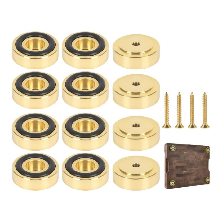 

12Pcs Metal Amplifier Pad Feet with Screws for Wooden Cutting Boards Buffers Absorption Damping Metal Feet Easy to Use 1