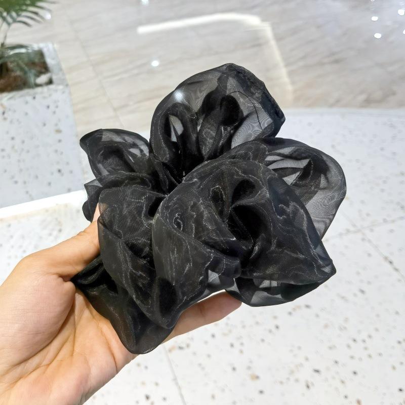 Akcesoria do włosów, Organza w kropki, Duży pierścień jelita grubego, Gumka do włosów.