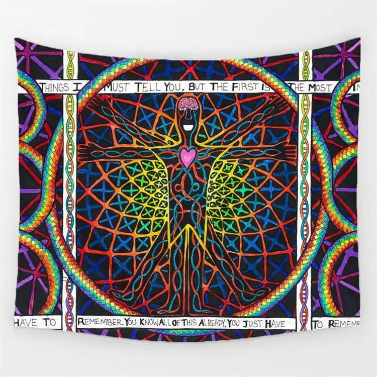 Geometric Irregular Hippie Mandala Pattern Tapestry Abstract Painting Art Wall Hanging Gobelin Livingroom Decor Crafts