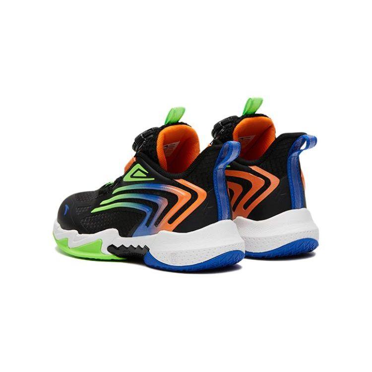 Anta Lightweight Shock Absorbing Durable Low Top Kids Basketball Shoes Kids sneaker Black Orange Green 312329953-4