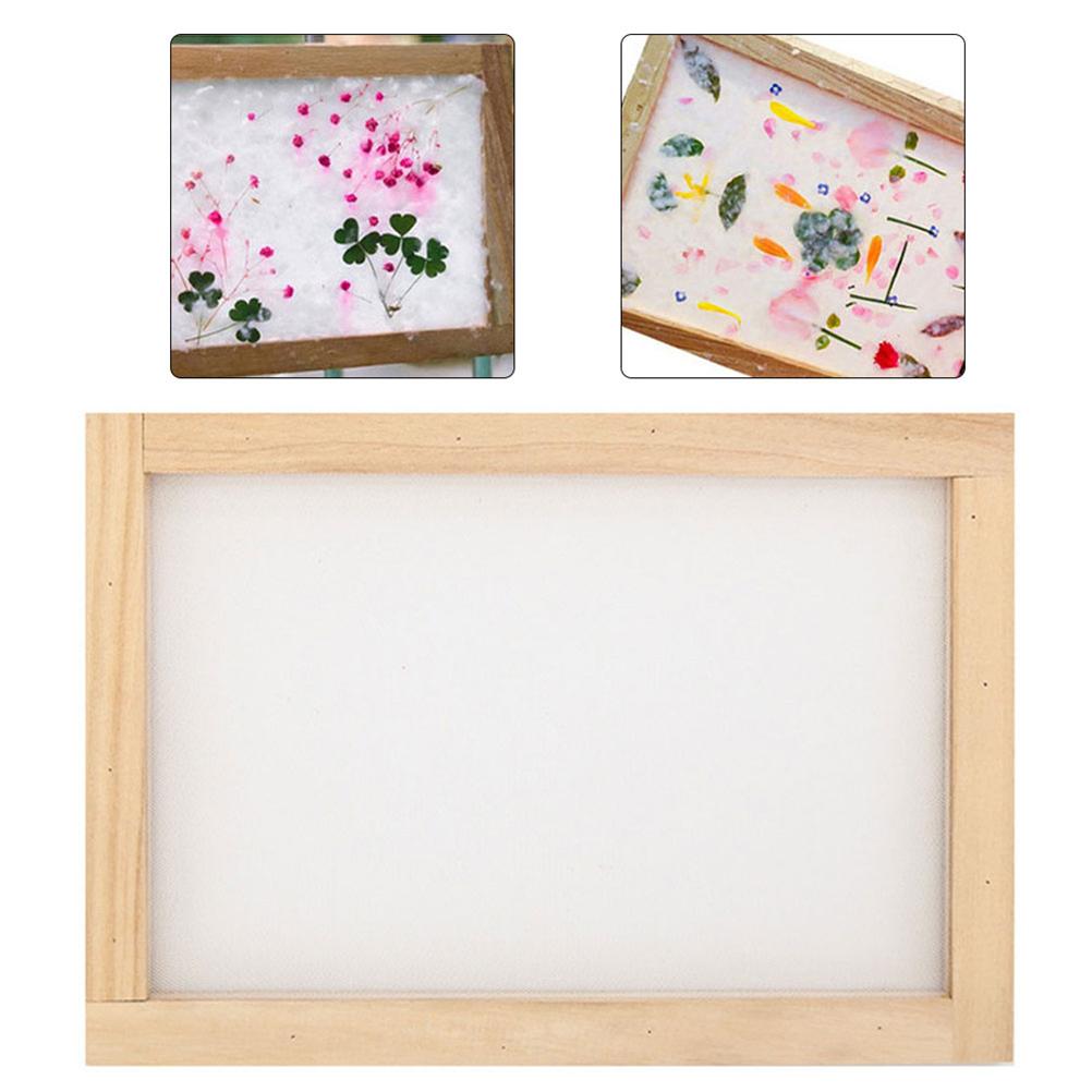 (ZH) DIY Flower and Grass Pulp Papermaking Frame Tool 20*30cm