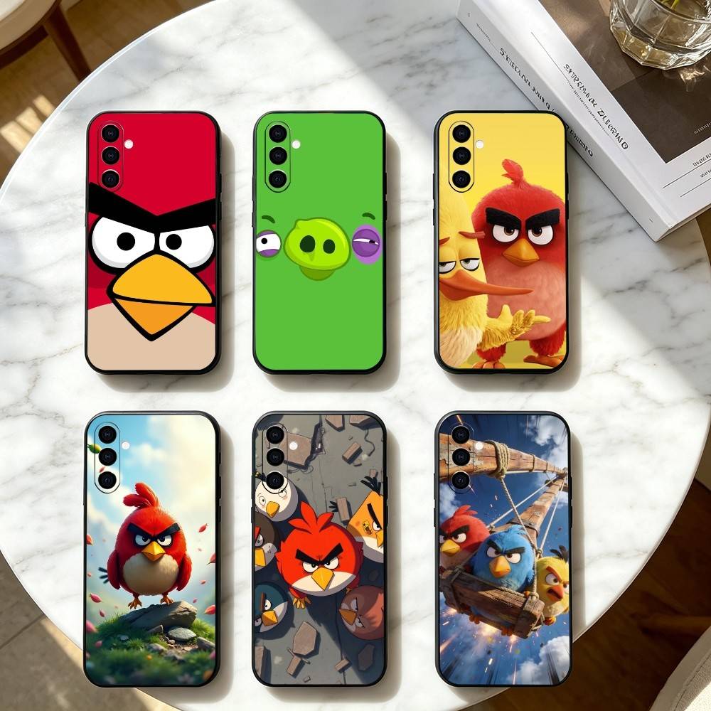 A-Angry B-Birds GAME Phone Case Black Silicone Soft For Samsung Galaxy A73,A72,A71,A70,A53,A52,A51
