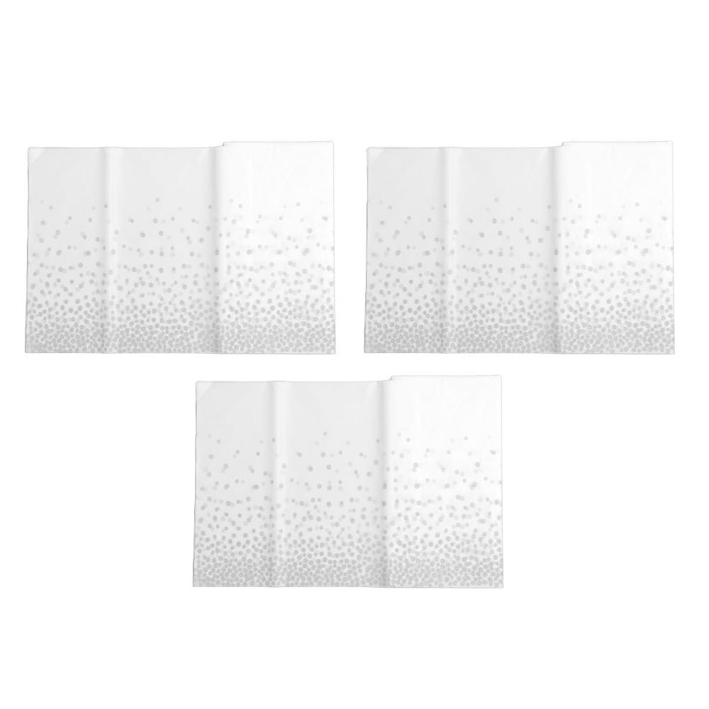 3pcs Waterproof Plastic Table Cover Dot Rectangular Tablecloth Disposable Tablecloth For Picnics