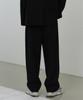 Musinsa Standard Wool Blend Traditional One-Pleat Tapered Slacks [Black]