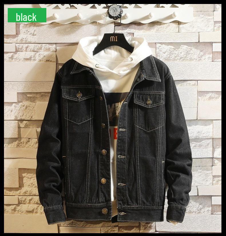 2023 Spring New Men's Slim Denim Jacket: Korean Style, Large Size Casual Coat