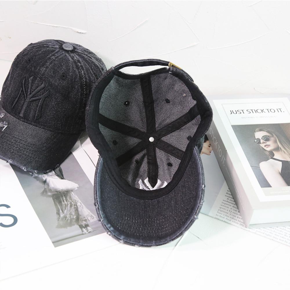 Denim Fabric Washed Denim Baseball Cap Non Fading Cowboy Baseball Cap Soft Top Sunshade Hat