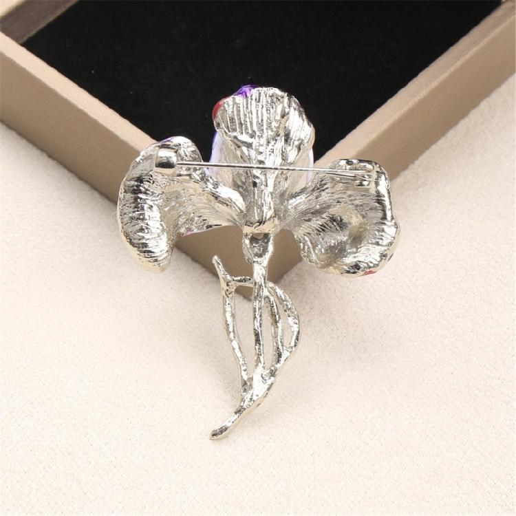 Elegant Flower Brooch Corsage Pin For Clothing Decoration Alloy Craftsmanship Safety Lapel Pin For Gift Event