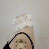 Detachable Fake Collar Black White Solid Color Decorative Collar Ruffled Neck Lace Cotton Stand Up Collar