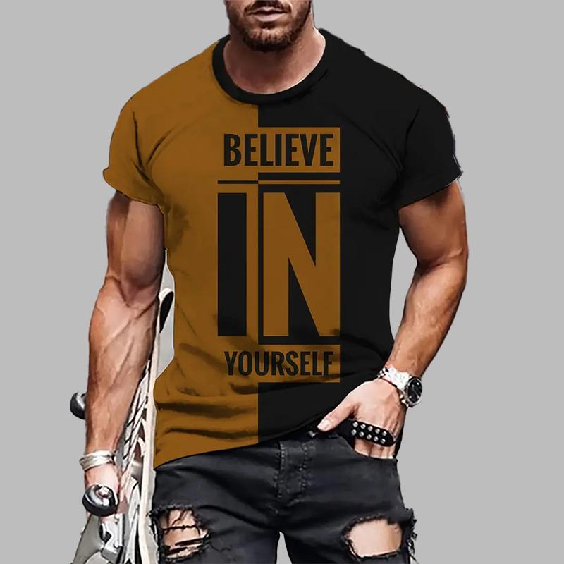 

Новая летняя мужская модная футболка с индивидуальными узорами для сращивания, напечатанная мужская футболка, верхняя часть 8XL коричневый