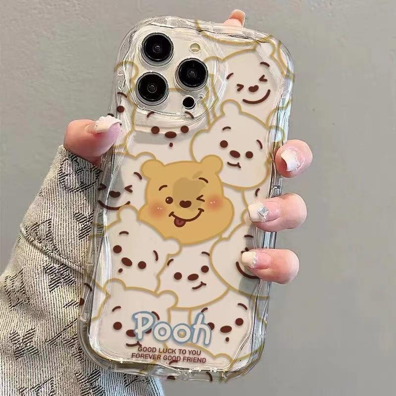 Strawberry Winnie the Bear for iPhone13promax mobile phone case 15plus Apple 14pro cartoon 12 soft x
