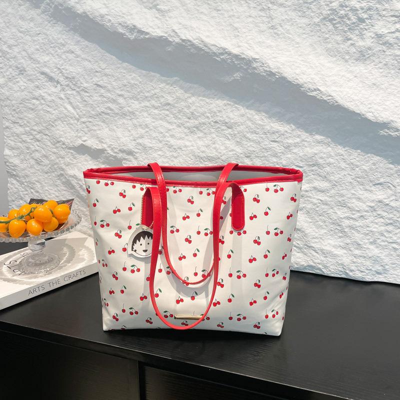 Cute Sweet Print Trend Fashion Large Capacity Commuting Practical Versatile Daily Tote Bag Shoulder Armpit Bag Women