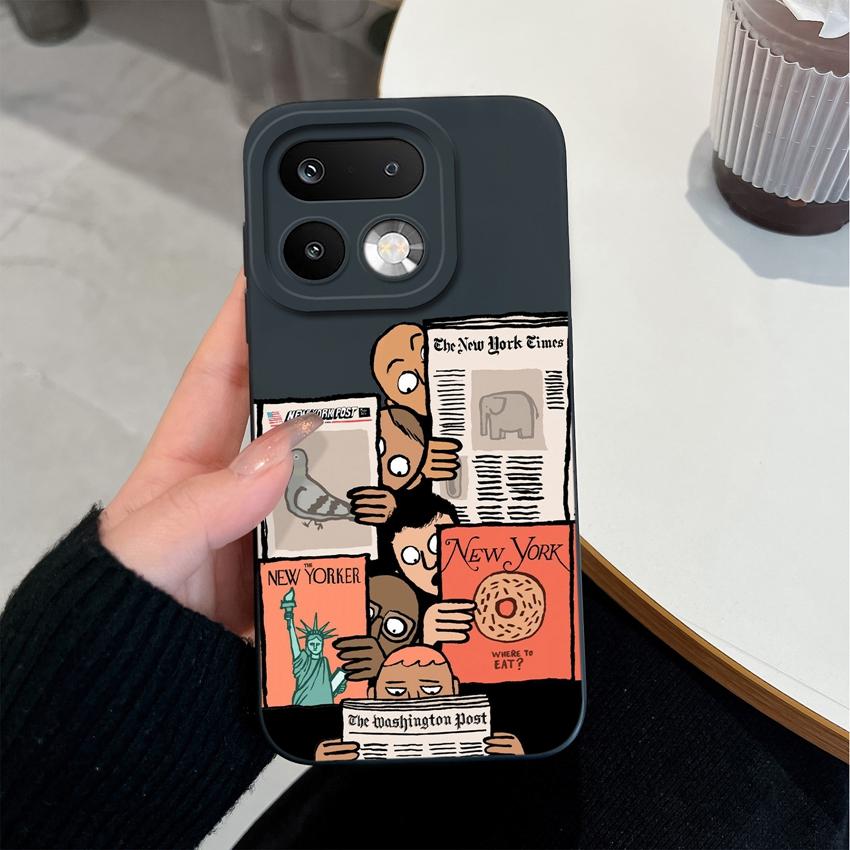 For Oppo Realme 16 14 15 Pro Plus C85 Pro P3 Lite Reno15 Pro OPPO A77 A78 A95 A93 A72 A73 Phone Covers Fashion Labels Soft Smooth Liquid Silicone Case