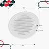 Grille d'aération - KOTARBAU - 130 mm - Tôle de zinc - Ronde - Moustiquaire - Blanc