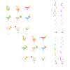 48Pcs/Set Martini Party Hanging Swirl Decoration Ceiling Hanging Streamer Spiral Decor Birthday Graduation Wedding Celebration Baby Shower Party