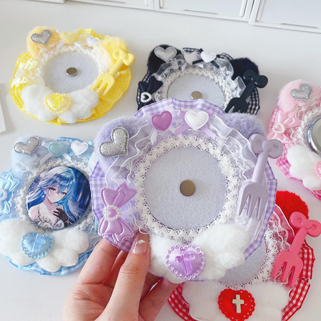 Multifunctional Lace Brooch Showcase Stand Handmade Pin Holder Badge Accessory Filled Tray Base for Fashionable Women