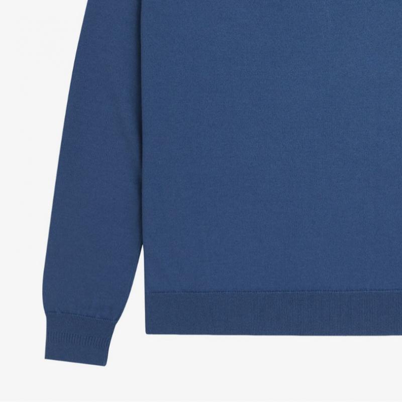 Fred Perry [sharp] Long Sleeve Classic Knit Shirt   Midnight Green Afpm2434535 963