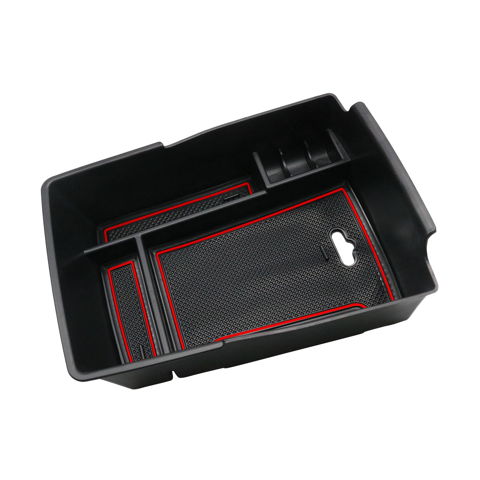 

RUIYA Автомобильный подлокотник для хранения для Santa Fe TM 2021 2022 2023 Контейнер с центральным управлением для укладки и уборки салона автомобиля красный