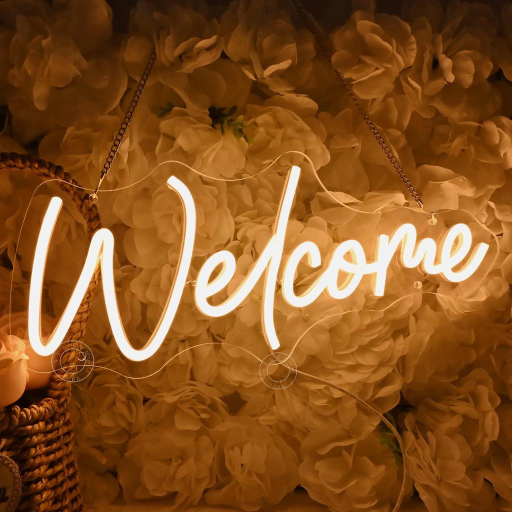 Welcome Led Neon Light Sign Business Open Windows Home Door Wall Sign Decor Bar Pub Store Shop Come In Wedding Birthday Party