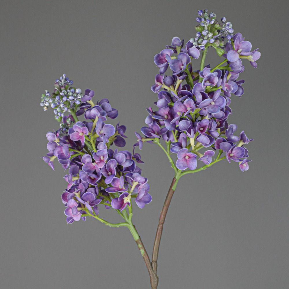 Real Touch Artificial Lilac Flower Elegant Handmade Silk Lilac Flower Branch Luxury Fake Flower Home Table Decoration