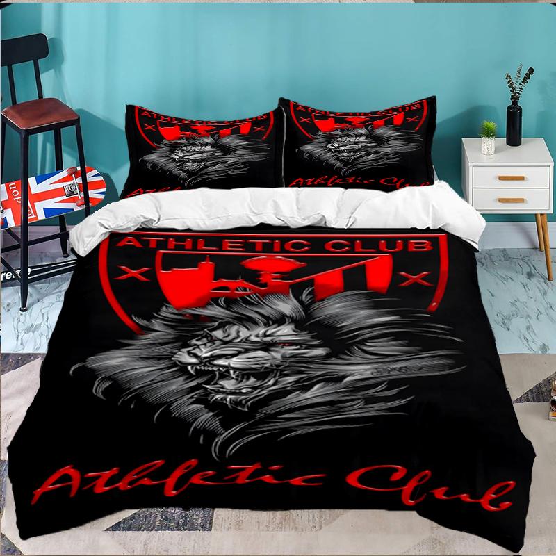 3PCS Football Athletic  Bedding set,Ideal for1pc Duvet Cover And 2pcs Pillowcases Perfect for Christmas gift,Ideal for Bedroom, Dormitory