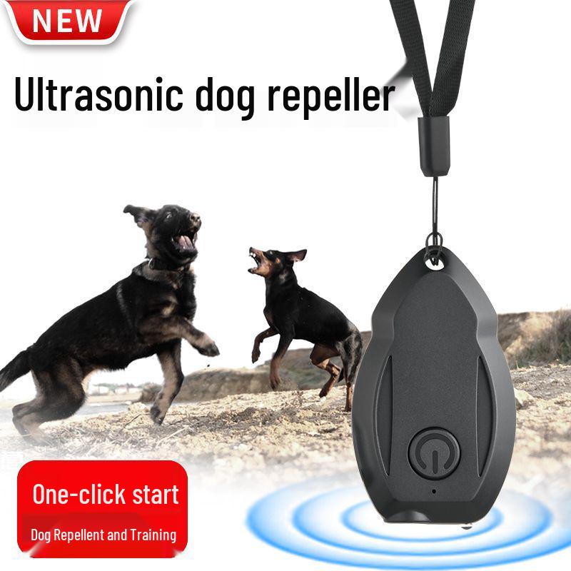 Dual-Core Ultrasonic Dog Repeller with Flashlight – New Model Dual-Head Sonic Bark Stopper