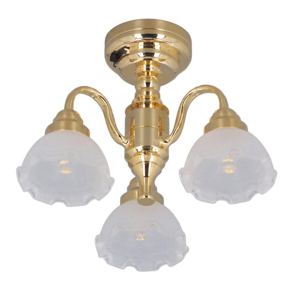 1:12 Dollhouse Chandelier, Dollhouse Decoration, Dollhouse Ceiling Lamp