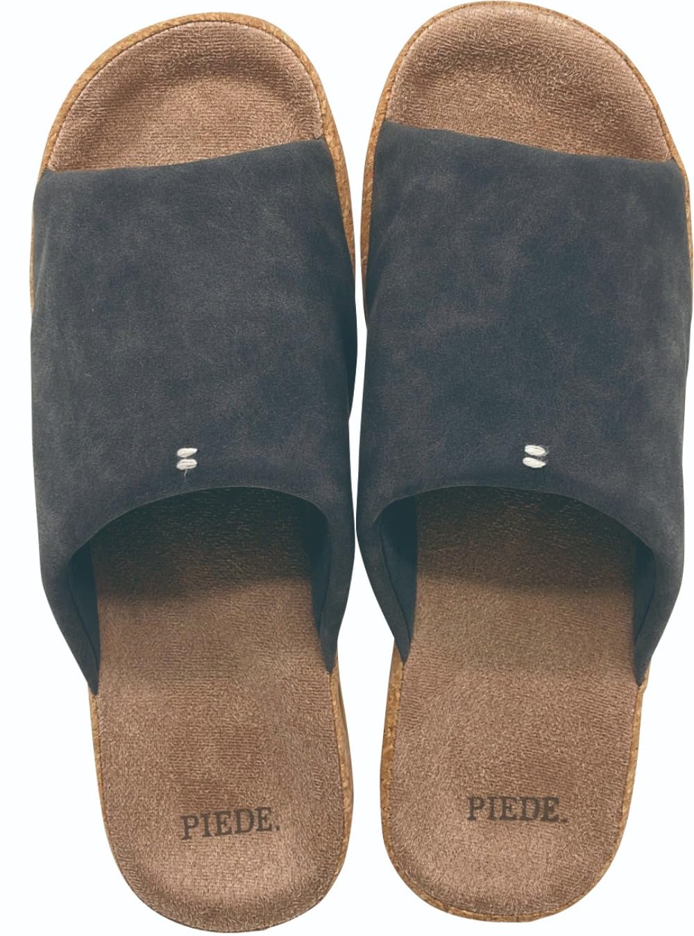 Тапочки Daikai Piede с открытым передом, на платформе, со стежком, черные, размер L (25-27см), Внешние размеры 28,5 см, Код продукта: 73846