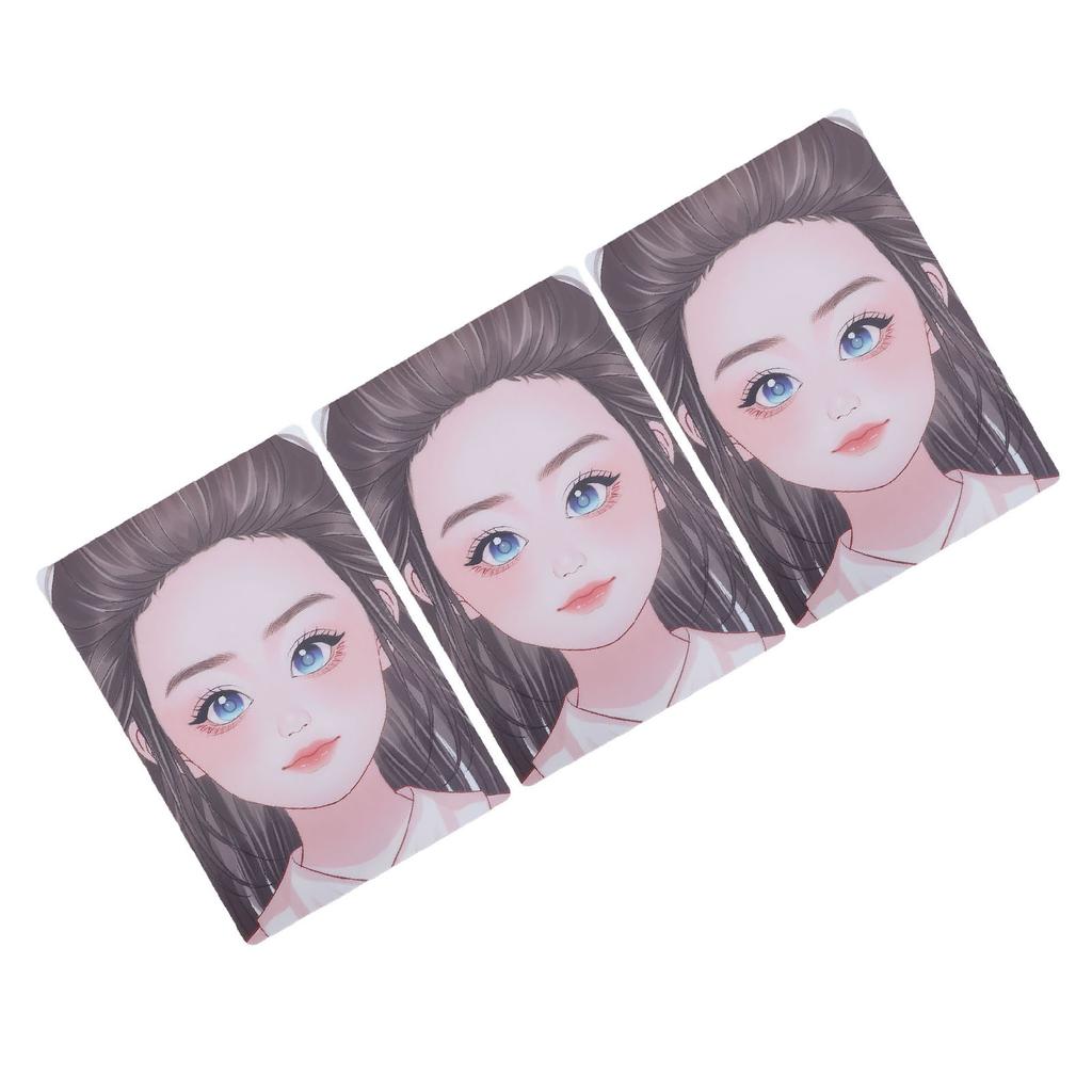 3 ks Růžové Oblečení Malování Make-up Cvičení Šablona Zesílená Opakovaně Použitelná Velikost A4 Omyvatelná Barva na Obličej P