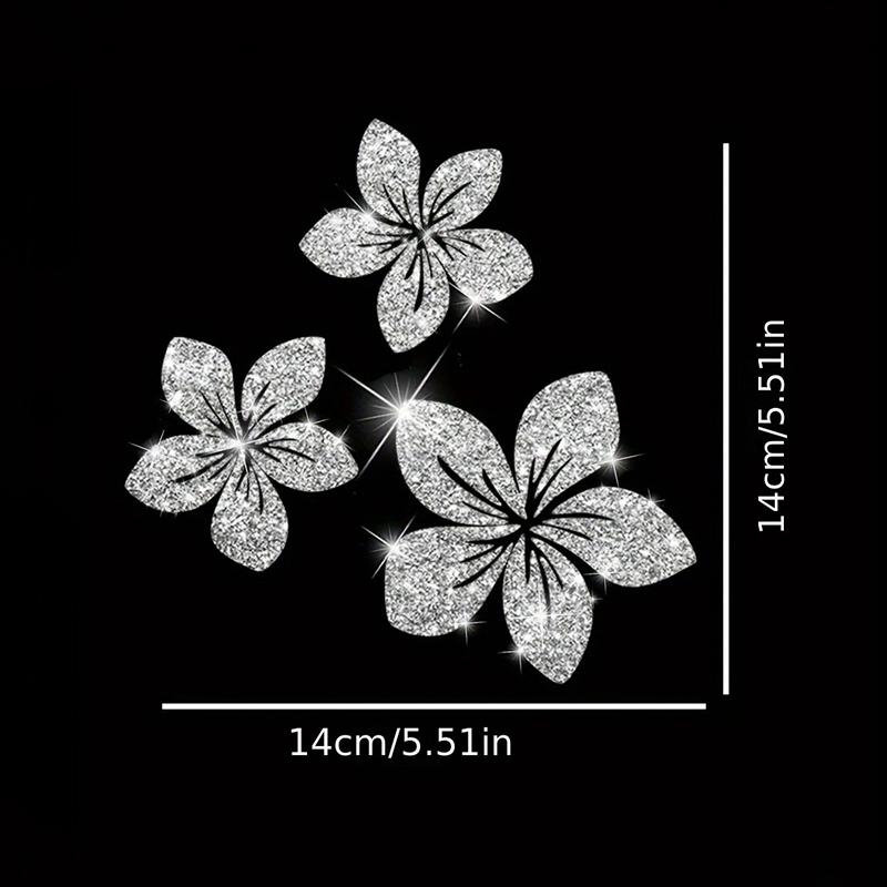 Floral Glitter Decorative Car Stickers Waterproof Dly Auto Rear Windshield Fuel Tank Cap Window Motorcycle Vinyl Decals Decor