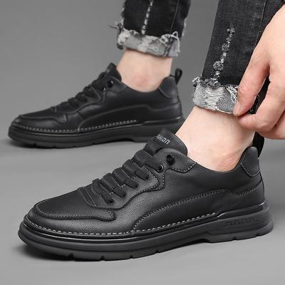 Mode Lässig Echtleder Herrenschuhe Klassischer Retro-Designstil Freizeit Outdoor Walking und Wandern Tägliche Business-Büroschuhe Heiß