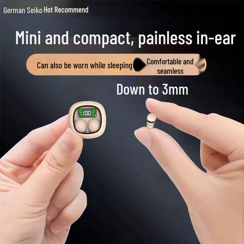 Ultra-Small Invisible Noise-Cancelling Bluetooth Sleep Headset for Mobile Phones