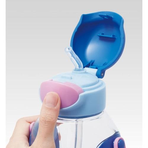 Skater Water Bottle with Straw, 530ml, Disney Frozen 23, One-Push Operation, for Girls, PDSH6DX-A