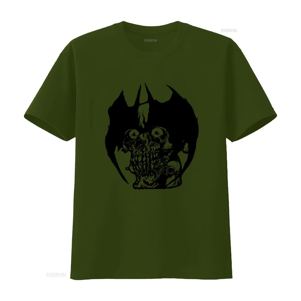 Pushead Devilunisex Hand Screened Pre Shrunk 100 Cotton Skull Print T Shirt Vintage Stylish Fashion Graphic Breathable