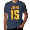 Nikola Jokic Denver 15 Serbian Cyrillic Yellow T Tshirt Sports Casual Short Sleeve Cotton Tee