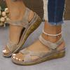 Women's Sandals Casual Summer Shoes Woman 2025 Summer Sandals Low Heels Sandalias De Mujer Comfortable Wedges Footwear Women