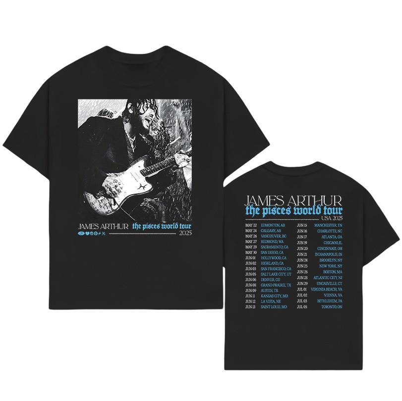 James Arthur Tour US 2025 Size S-3XL Unisex T-Shirt