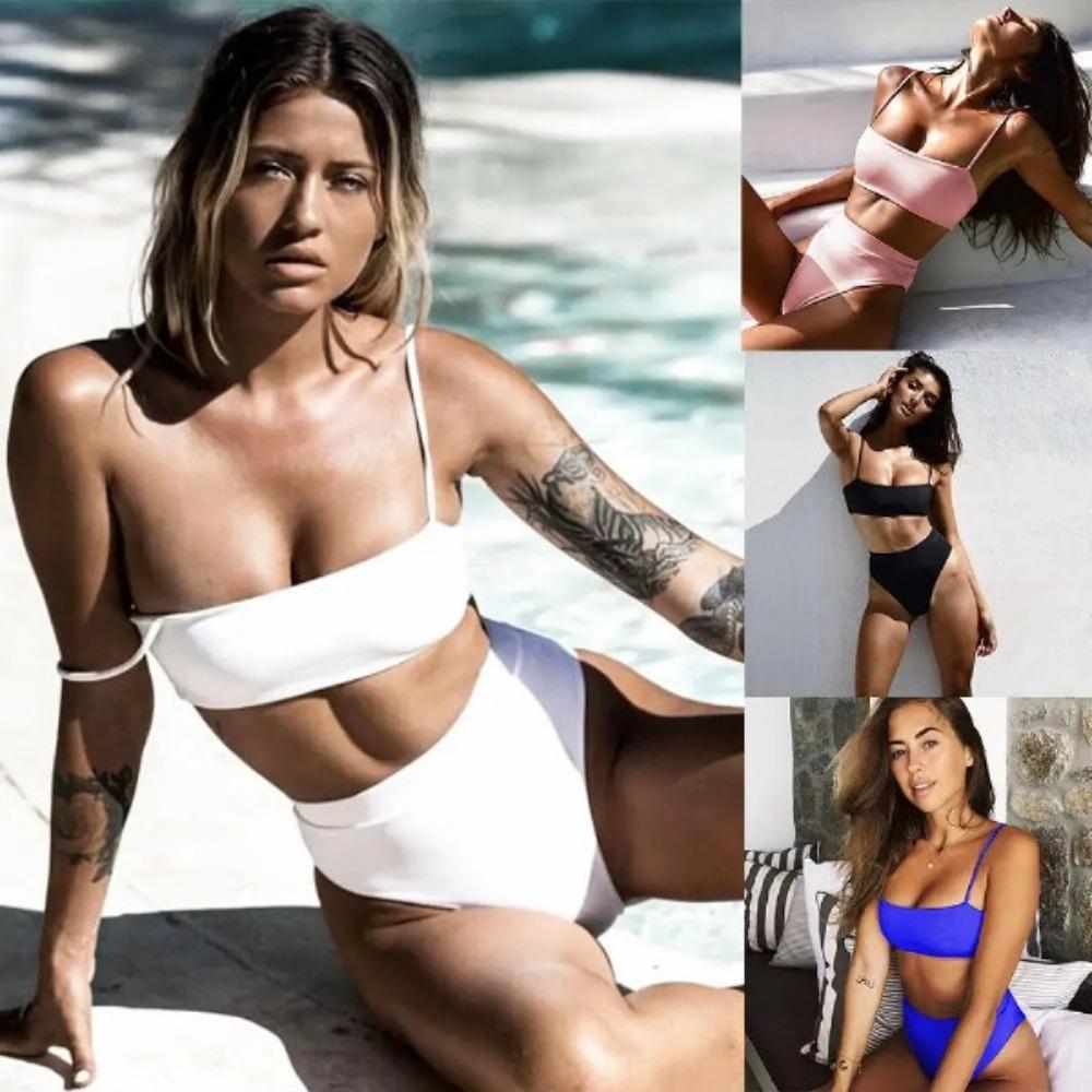 

Бикини с талией, купальные костюмы, женский пляжный бикини, сексуальный комплект бикини, купальник, женский бразильский купальник с пуш-ап, Mujer Biquini