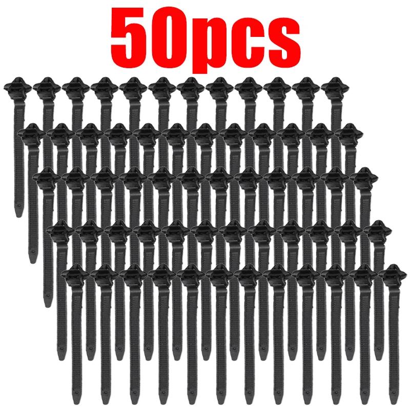 Car Nylon Tie Wrap Cable Fixed Fastener Clips Strap Self-Locking Nylon Cable Ties Car Hose Fastening Storage Organizer