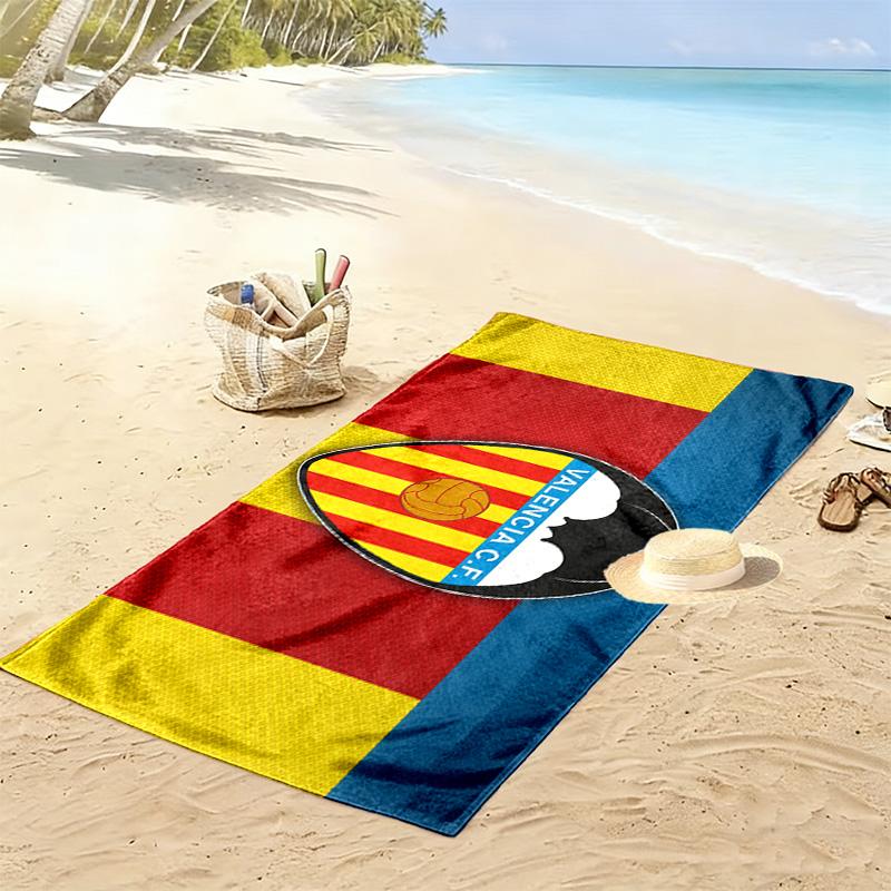 Valencia Club de Fútbol Print Beach Towel, Large Soft Quick Dry Towel for Beach Camping Swimming